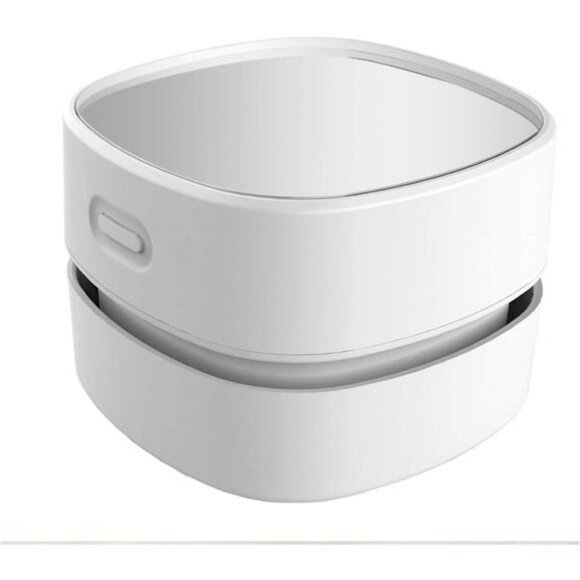 Desktop Vacuum Cleaner, Cordless & 360º Rotatable Design(White) - Picture 1 of 6